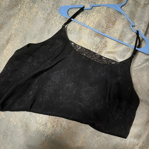 Maurices Black Snakeskin Sequin Y2K Plus Tank Top, 2X NWT - Picture 2 of 10